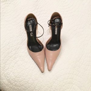 Pink D'Orsay Charles David leather heels, 6 B