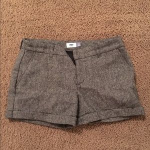 Tweed trouser shorts