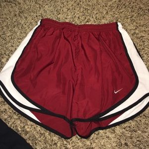 Maroon Nike Women's Tempo Dri-Fit Athletic Shorts