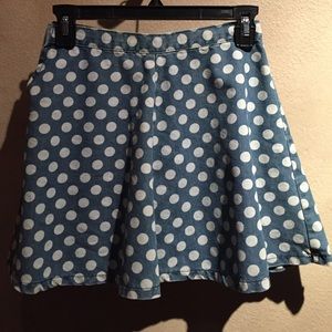 TopShop Moto Polka Dot Circle Skirt