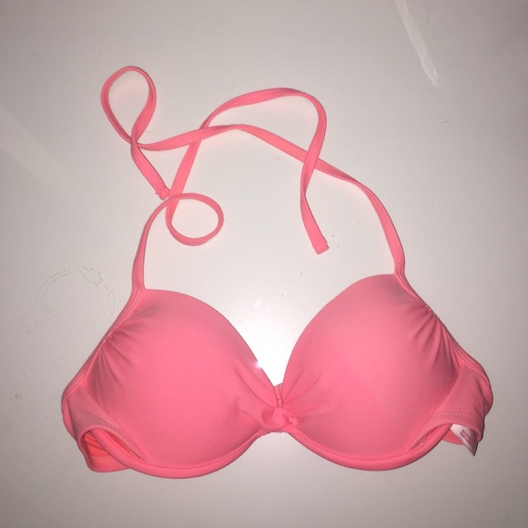 Pink push up swim top
