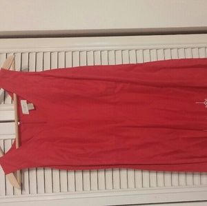 NWT Knee-length red linen dress