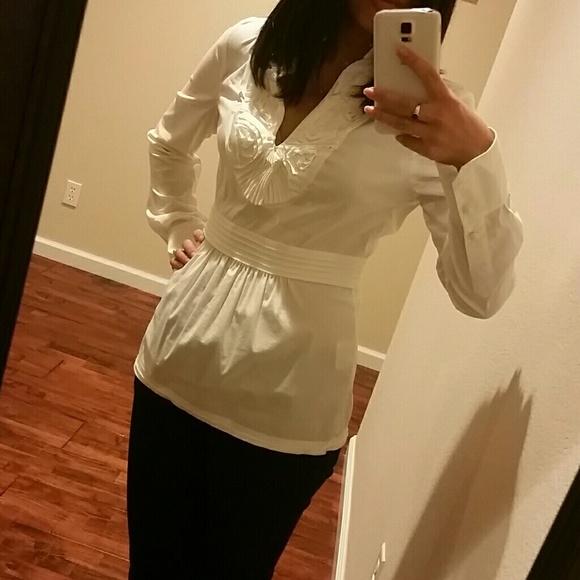 BCBGMaxAzria blouse with pleating detail