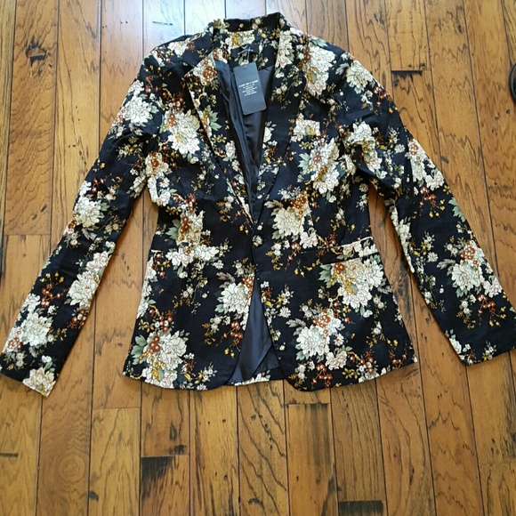 Flowered Suit Jacket S