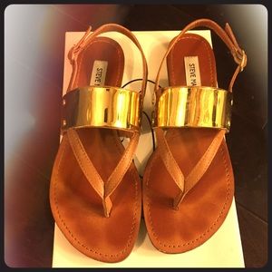 Steve Madden Cuff sandals - Cognac size 8