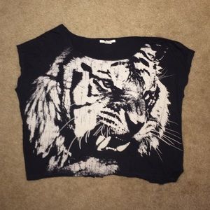 Off the shoulder graphic top