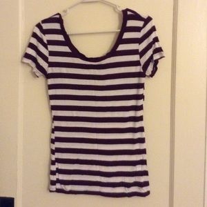 Striped Maroon T-Shirt