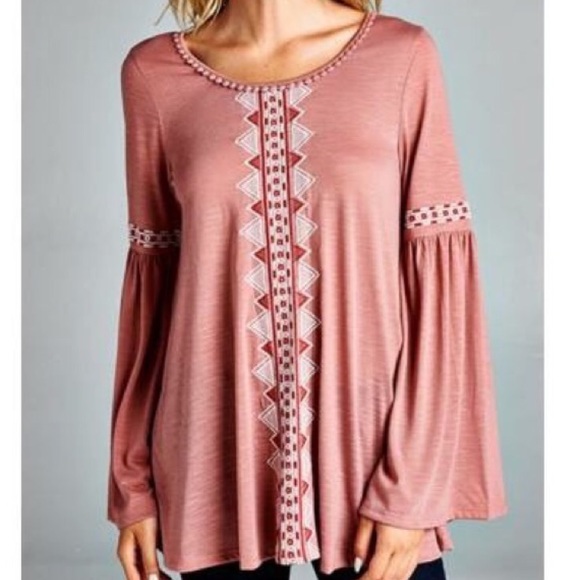 SALE!  S-L Embroidered Knit Top