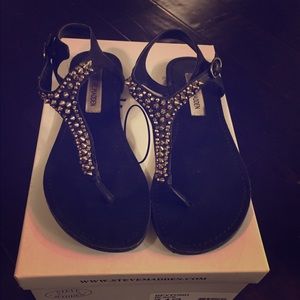 Steve Madden BEYYOND Black sandals size 7 1/2