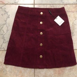 NWT Topshop Button Front Skirt