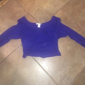 Navy Blue Crop Top