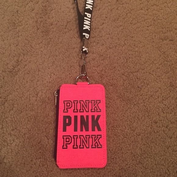 Pink lanyard never used!!! Really cute