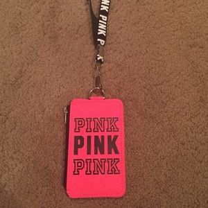 Pink lanyard never used!!! Really cute