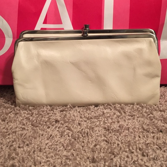 Lauren hobo clutch, vanilla, slightly used