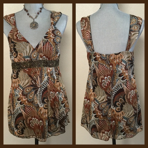 Beautiful Multi-Colored Tank Style Top