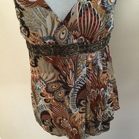 Beautiful Multi-Colored Tank Style Top - Picture 2 of 4