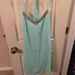 light blue dress