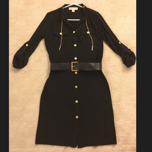 Michael Kors P/S Black Jersey Dress w/ Belt
