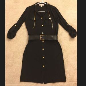 Michael Kors P/S Black Jersey Dress w/ Belt