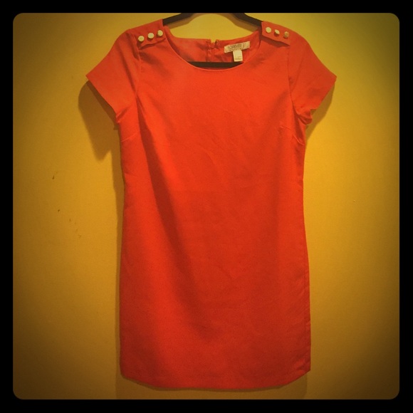 Red shift dress
