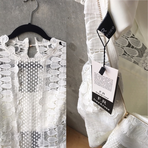 BNWT white lace layered lace dress - Picture 3 of 4