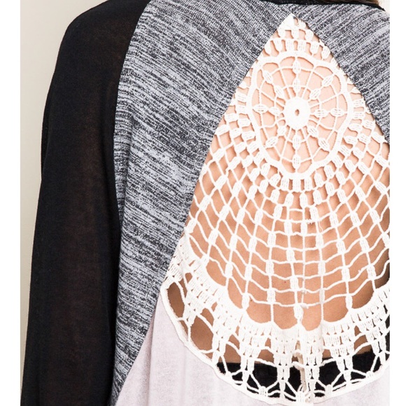 1DAYSALE Plethora Crochet Back Baseball Top / Tee - Picture 4 of 4