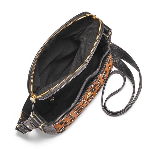 Fossil Preston Small Flap Cross Body Bag, Cheetah - Picture 2 of 4