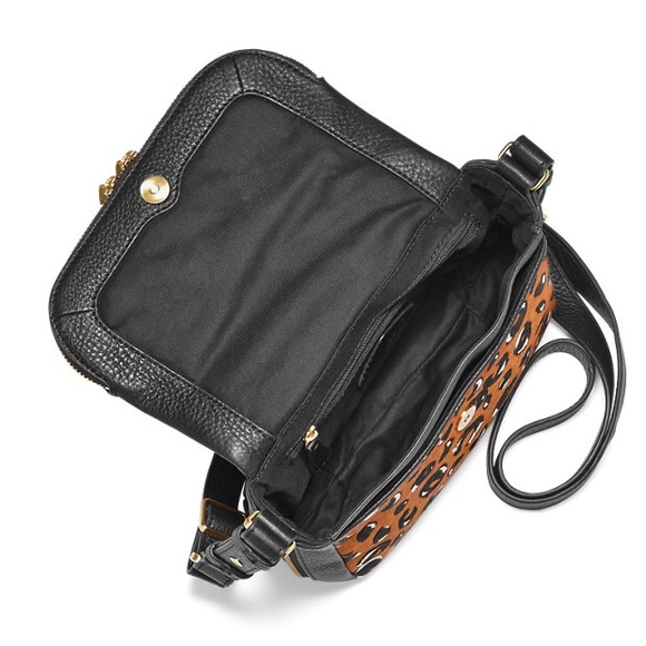 Fossil Preston Small Flap Cross Body Bag, Cheetah - Picture 3 of 4