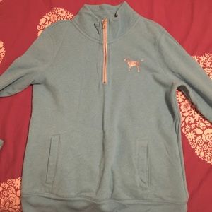 Blue vs pink half zip hoodie