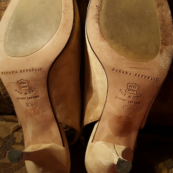BANANA REPUBLIC SLING HEELS ALL LEATHER 8.5 - Picture 4 of 4