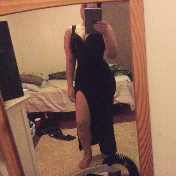 Black maxi dress