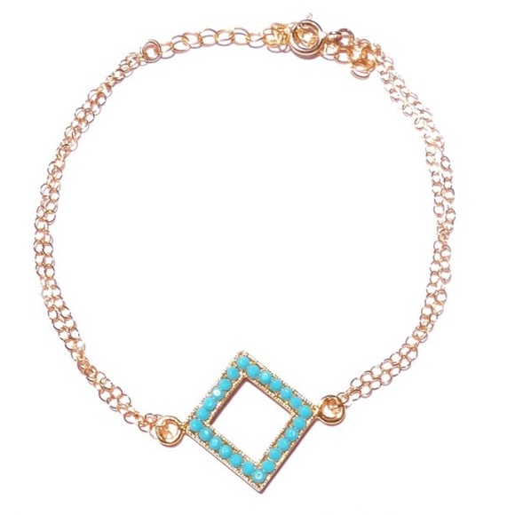 Free People Gold and Turquoise Bracelet - Picture 2 of 3