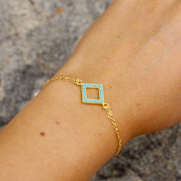 Free People Gold and Turquoise Bracelet - Picture 3 of 3