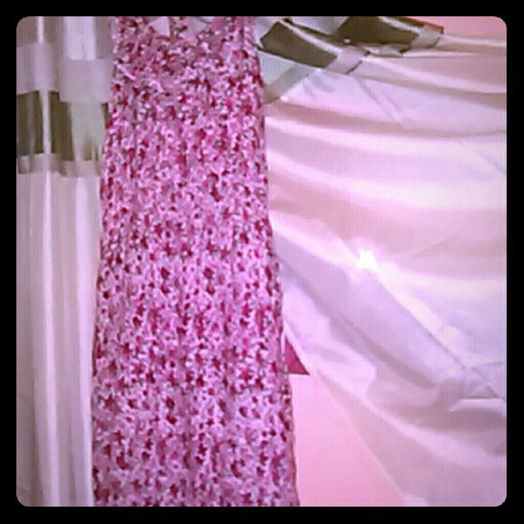 Dress with floral pattern.