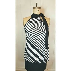 Charlotte Russe Striped Top with Tie