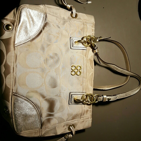Gold Coach Handbag