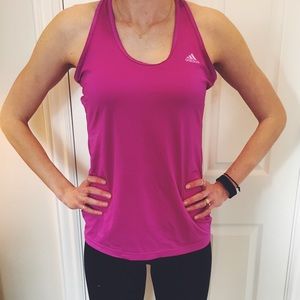 Adidas workout tank purple
