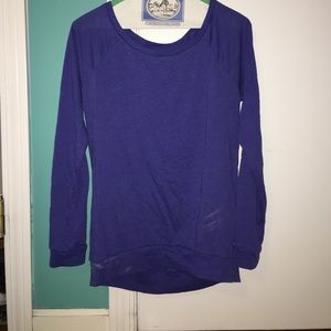 blue/purple long sleeve tee