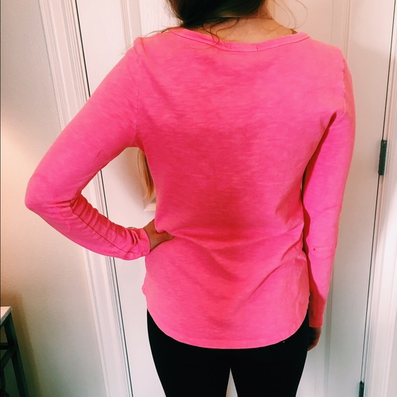 Gap neon pink long sleeve shirt - Picture 2 of 4
