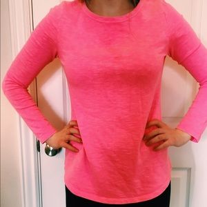 Gap neon pink long sleeve shirt