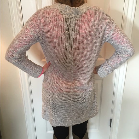 Rubbish long grey cardigan sweater. - Picture 3 of 4