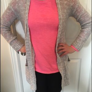 Rubbish long grey cardigan sweater.