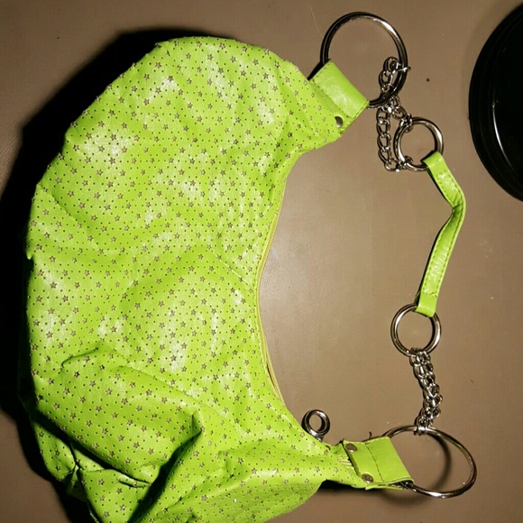 No name lime green handbag