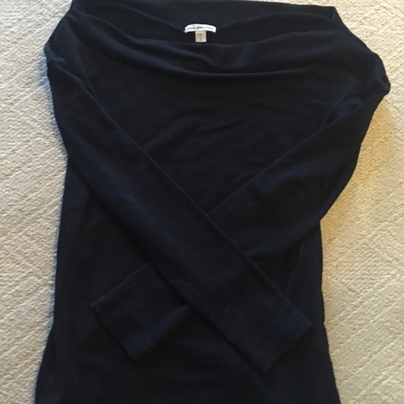 James Perse Boatneck Tee in True Black
