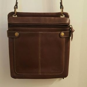 Fossil Brown Leather Satchel Purse