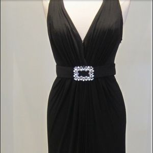 *SOLD*La Femme halter knit with beaded buckle