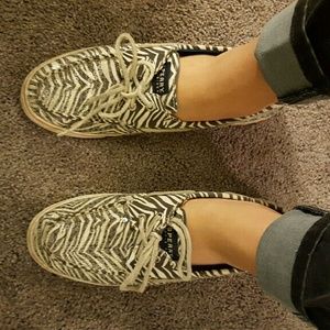 Zebra printed Sperry's
