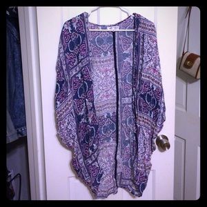 Vintage print kimono