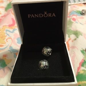 Pandora Blue Flower Charms - 2 Charms