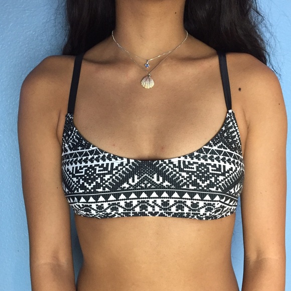 TRIBAL PRINT BIKINI WITH STRAPPY BACK